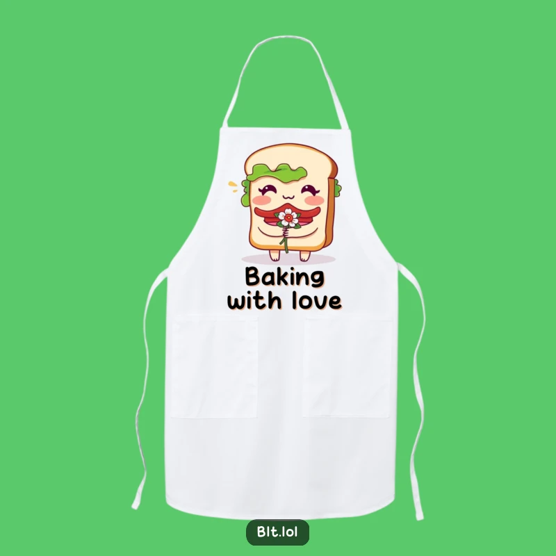 Funny Bashful BLT Sandwich Apron: Floral Cooking Funny Gift