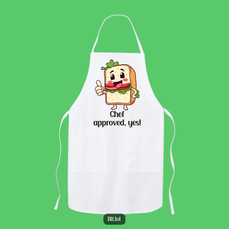 Funny Thumbs Up BLT Sandwich Apron - Cheerful Kitchen Wear for Enthusiasts