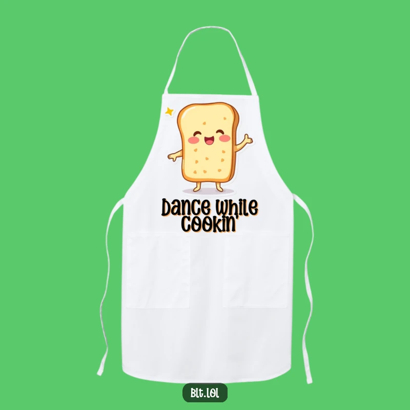 Funny Cheesy Bread Happy Dance Apron - Cook with Joy & Flair