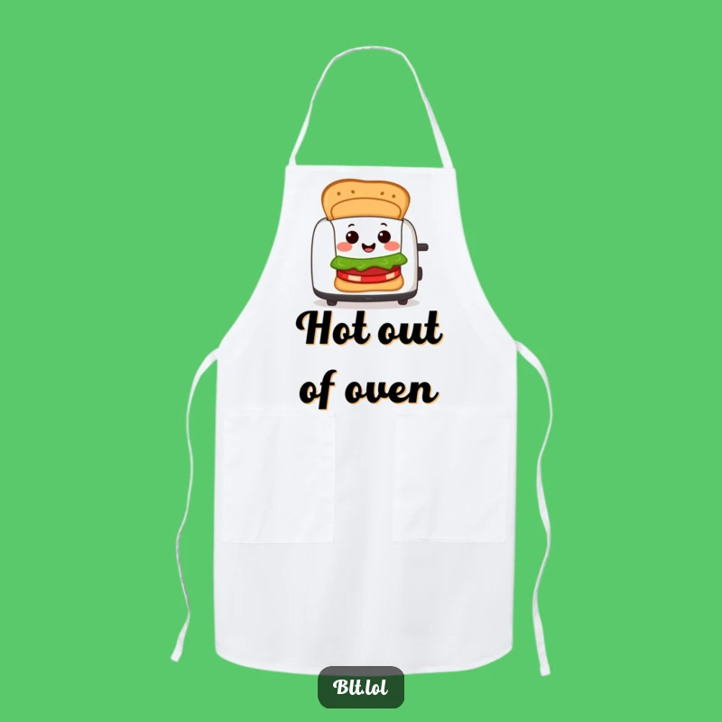 Funny BLT Toaster Apron: Cheerful Sandwich Character Cooking Funny Gift