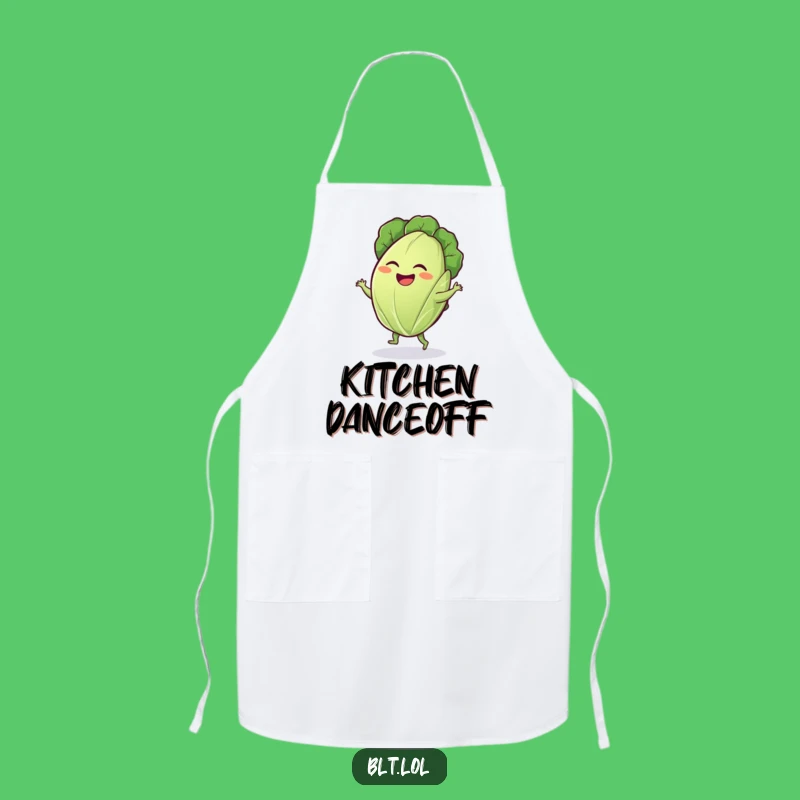 Funny Lettuce Dance Apron: Cook with Veggie Cheer