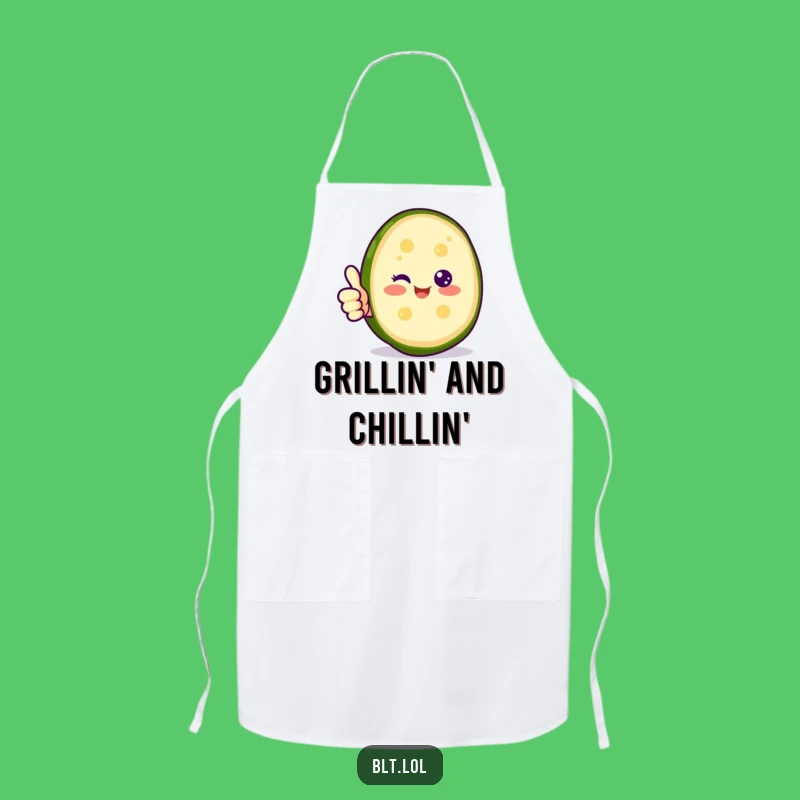 Funny Happy Pickle Thumbs Up Apron - Positive Chef Gift