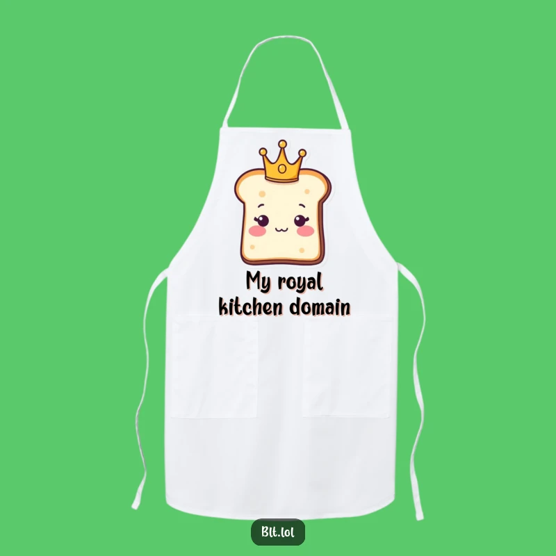Funny Royal Bread Slice Apron - Regal Carb Gift for Kitchen Royalty