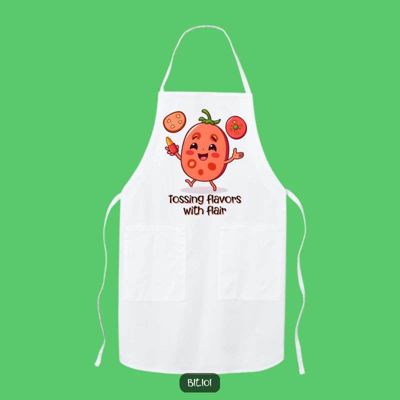 Funny Tomato Juggling Apron - Comical Kitchen Wear, Perfect Humorous Cooking Gift
