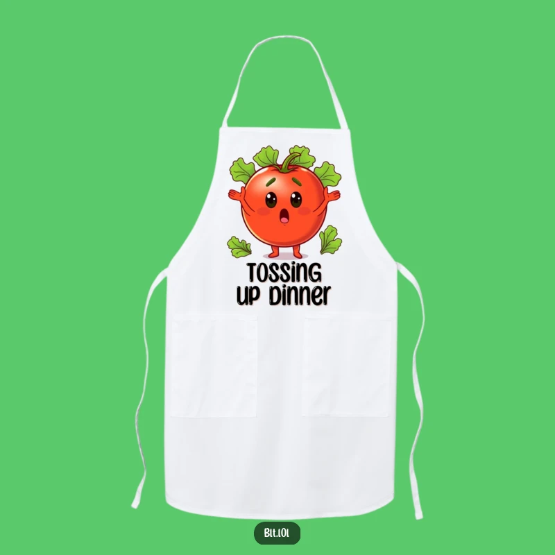 Funny Tomato Juggling Apron: Kitchen Fun with Veggie Humor for Chefs & Gifts