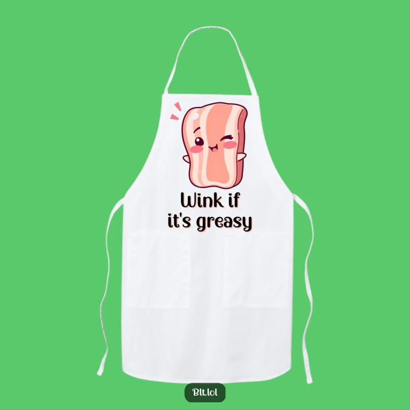 Funny Winking Bacon Apron - Sizzling Breakfast Gift for Playful Cooks