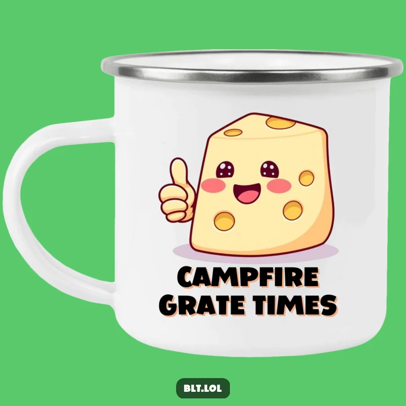 Durable Funny Cheesy Thumbs Up Camping Mug - Outdoor Positivity Gift