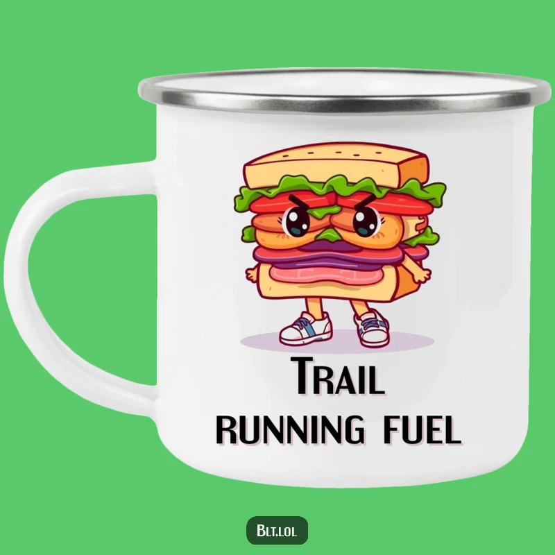 Funny Determined BLT Sandwich Camping Mug: Running Outdoor Funny Gift