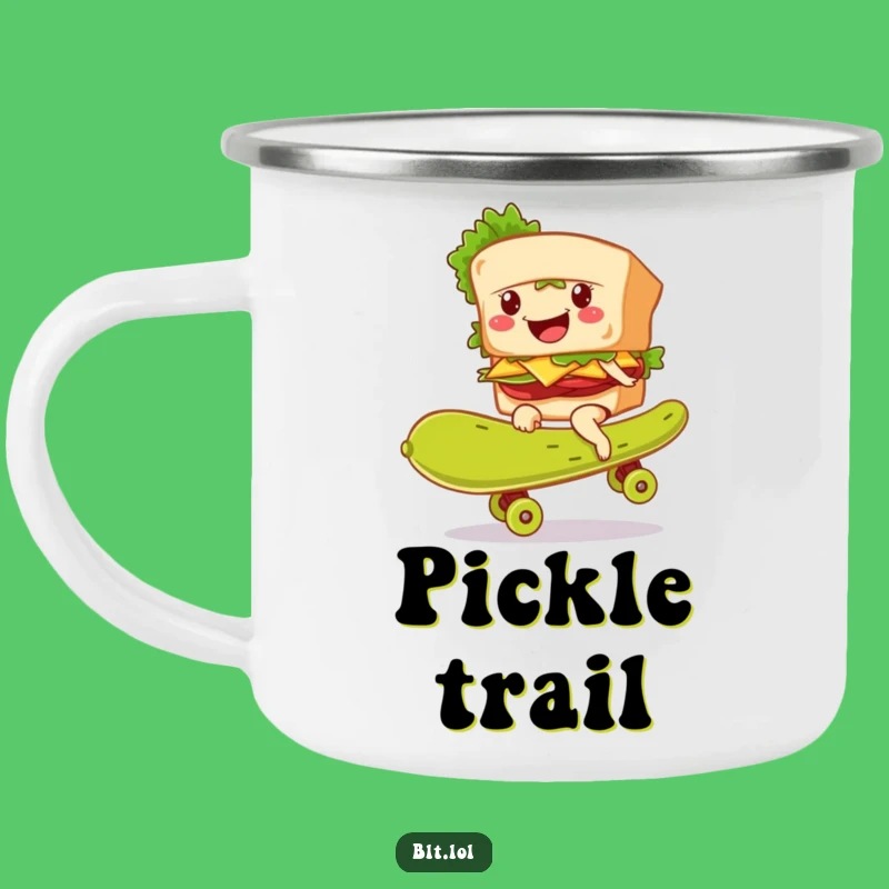 Funny BLT Pickle Skateboarder Camping Mug - Outdoor Rider Humor
