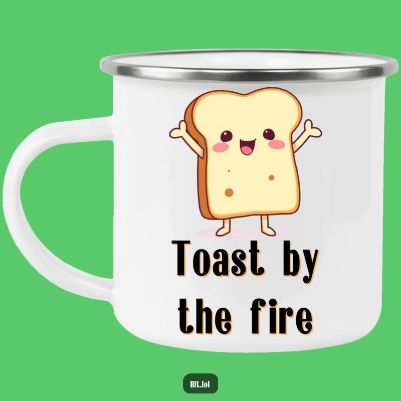 Funny Bread Camping Mug - Durable Anthropomorphic Foodie Outdoor Adventure Gift