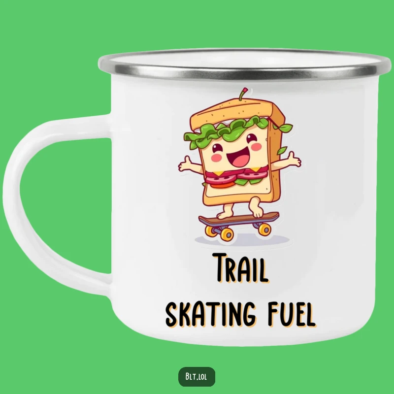 Funny BLT Skateboard Sandwich Camping Mug: Fuel Your Adventures with Hilarious Style