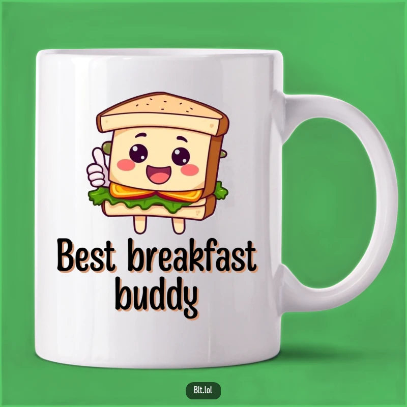Funny BLT Sandwich Mug: Cheerful Foodie Character, Perfect Funny Gift for Sandwich Lovers!