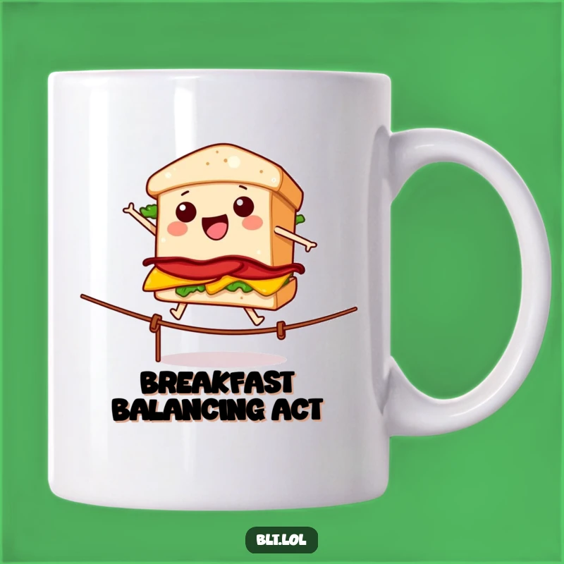 Funny BLT Tightrope Walker Mug - Hilarious Sandwich Gift for Daredevils