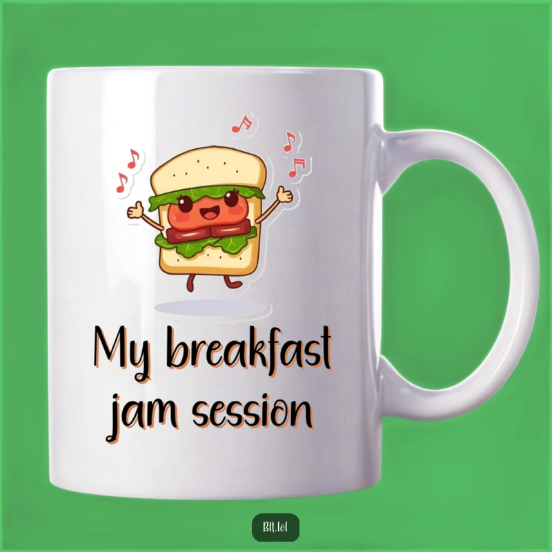 Funny Dancing BLT Sandwich Mug - A Whimsical Musical Gift for Sandwich Lovers