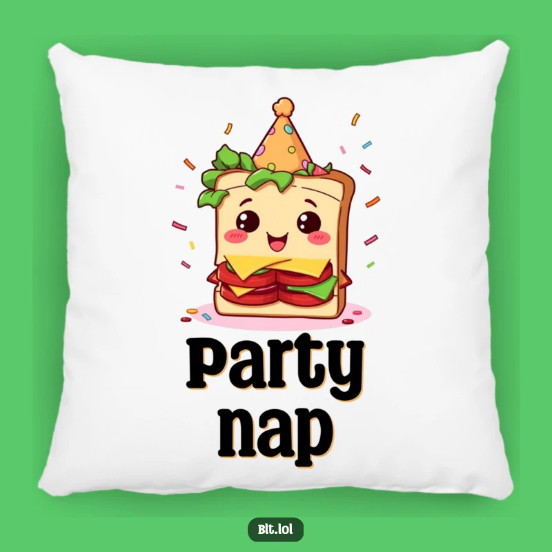 Comfy Funny BLT Party Sandwich Pillow - Cozy Humorous Accent