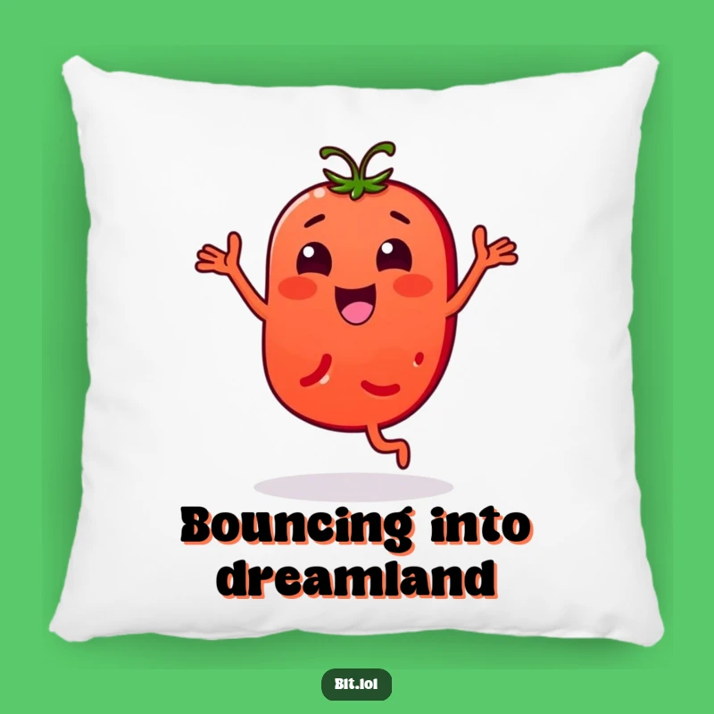 Funny Bouncy Tomato Slice Pillow - Cozy Veggie Dance Accent for Cheerful Comfort