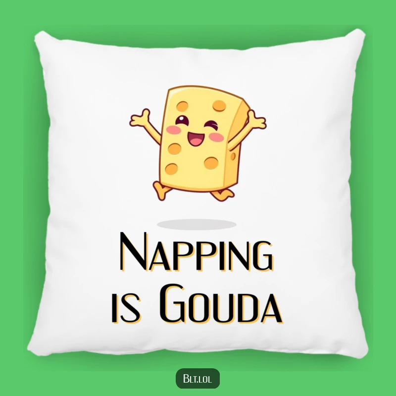 Funny Cheese Slice Pillow Extra Comfy Jumping Character Soft Foodie Gift