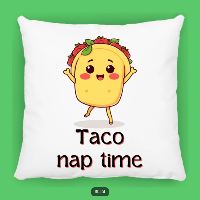 Funny Kawaii Taco Salsa Dancer Pillow: Cuddle Up With Comedic Charm