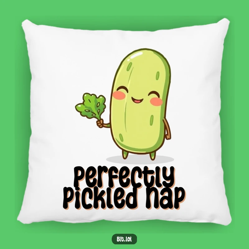 Funny Pickle Pillow - Soft & Hilarious Anthropomorphic Veggie Cuddle Buddy Gift