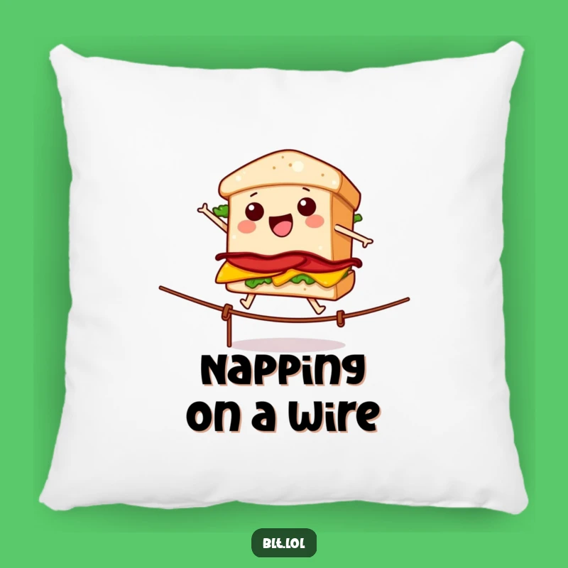 Cozy Funny BLT Tightrope Walker Pillow - Comfort & Courage Gift