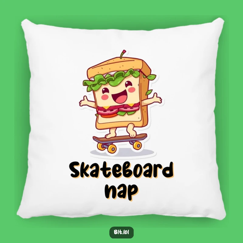 Comfy Funny BLT Skateboard Sandwich Pillow: Lounge with Hilarious Comfort and Cool Vibes