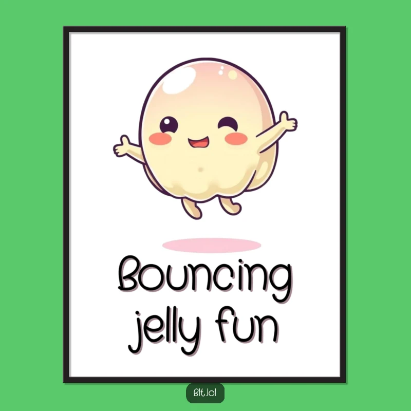 Funny Wobbly Jelly Bouncing Digital Print: Instant Playful Decor!