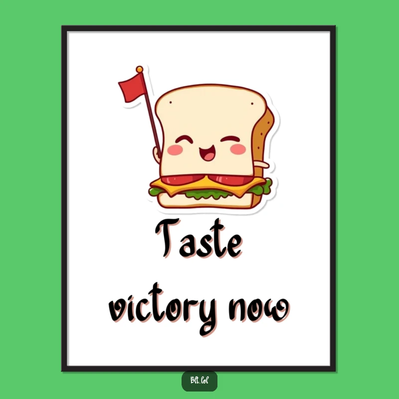 Funny BLT Digital Art Print - Instant Anthropomorphic Sandwich Decor Gift