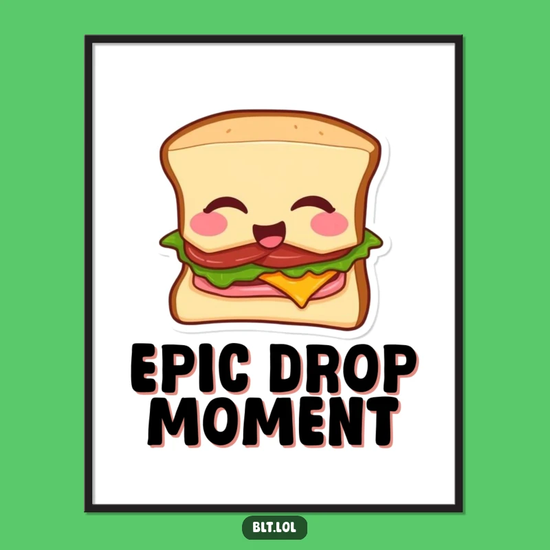 Funny BLT Mic Drop Digital Art: Instant Hilarious Decor for Food Lovers