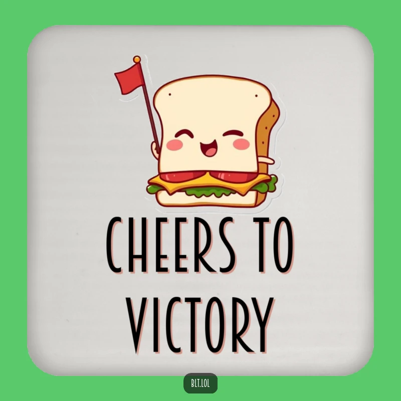 Funny BLT Coaster Set - Cheeky Anthropomorphic Sandwich Drink Protection Gift