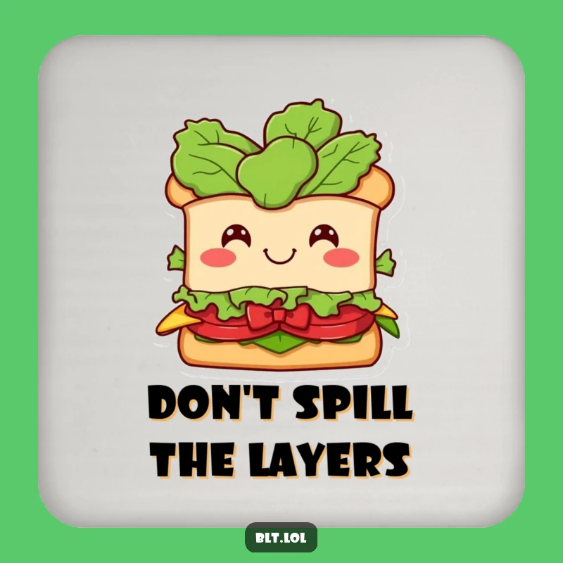 Funny BLT Sandwich Coasters - Protect Surfaces with Comical Food Art, Gift Set
