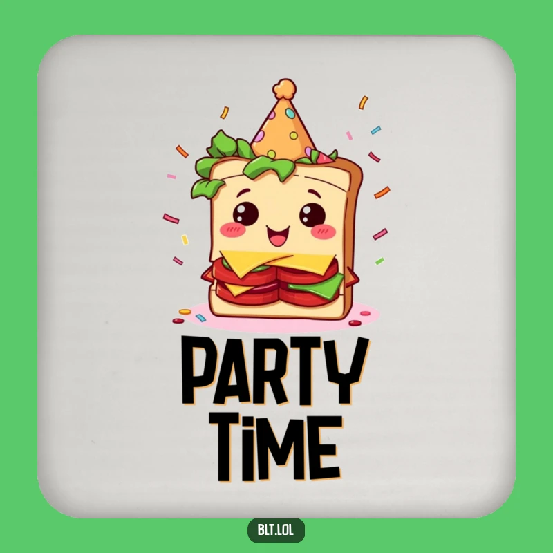 Funny BLT Party Sandwich Coaster - Humorous Table Protection