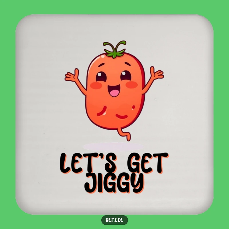 Funny Bouncy Tomato Slice Coaster - Energetic Veggie Dance Gift for Party Tables