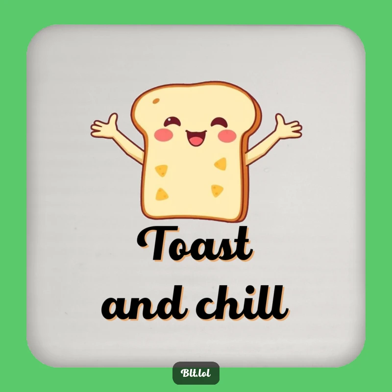 Funny Bread Cheese Coaster: Protect Surfaces with Foodie Fun, Ideal Funny Gift!