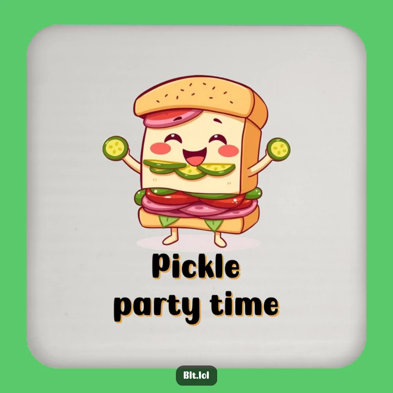 Funny Juggling BLT Sandwich Coaster: Pickle Slice Protection, Perfect Gift