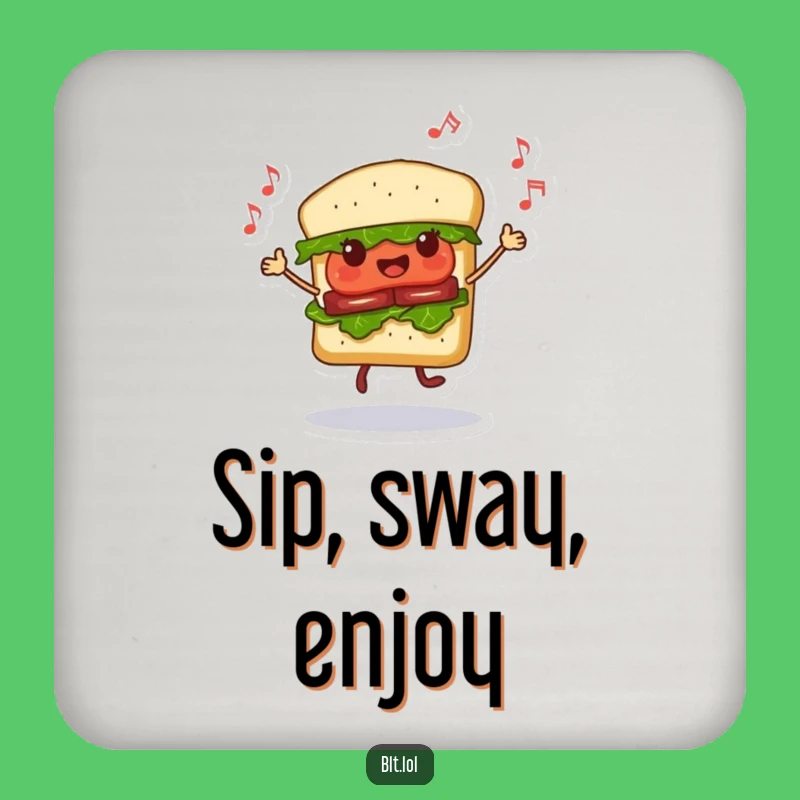 Funny Dancing BLT Sandwich Coasters - Musical Protection for Your Surfaces