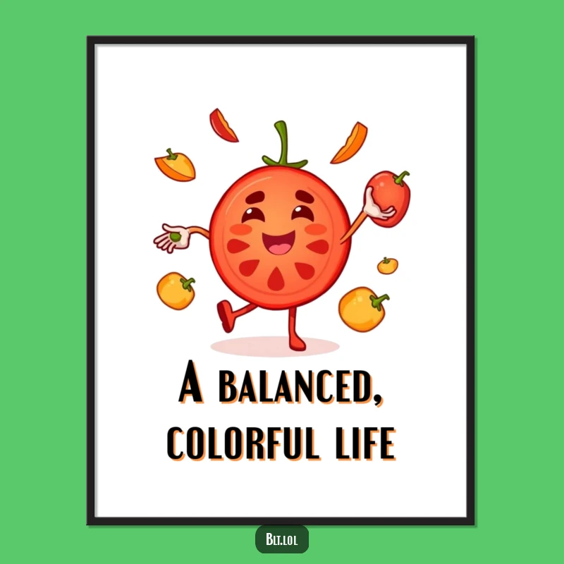 Funny Tomato Poster: Add a Splash of Joyful Art