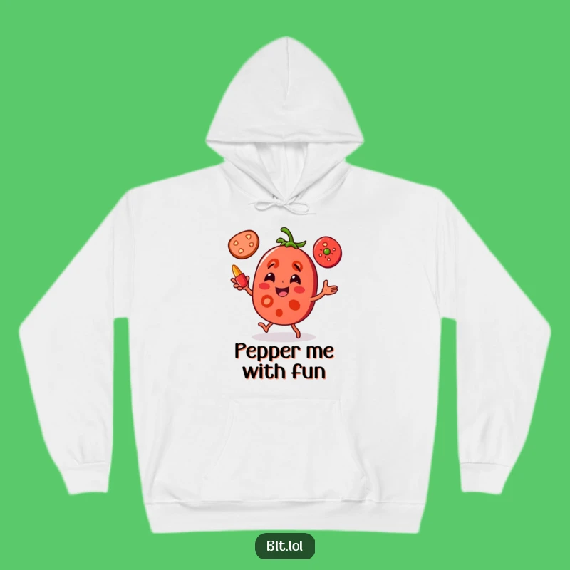 Funny Tomato Juggling Hoodie - Cozy & Comical Veggie Wear, Ideal Humorous Gift