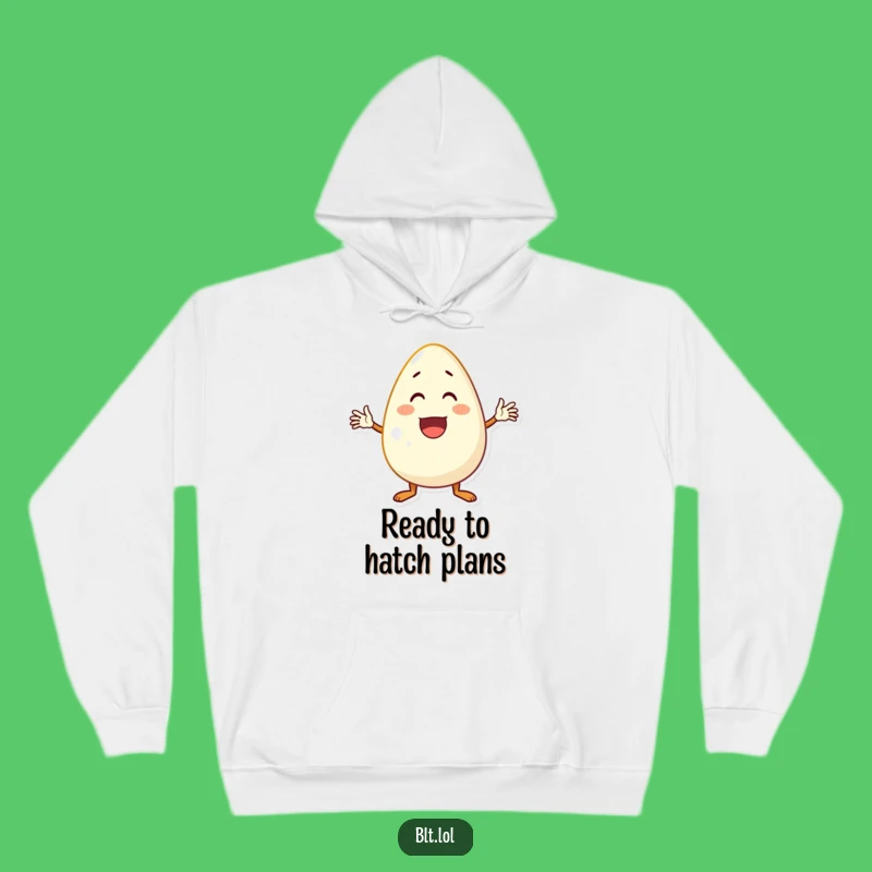 Funny Waving Egg Hoodie: Cozy & Cheerful Character Comfort Gift