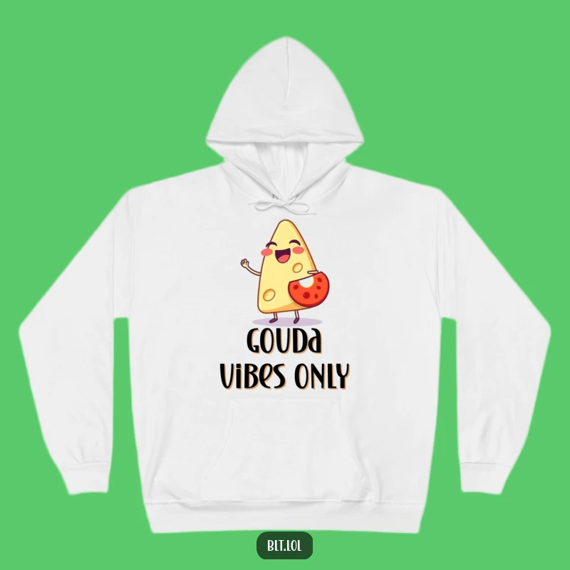 Cozy Funny Cheese Hoodie - Warm & Cheesy Anthropomorphic Foodie Apparel Gift