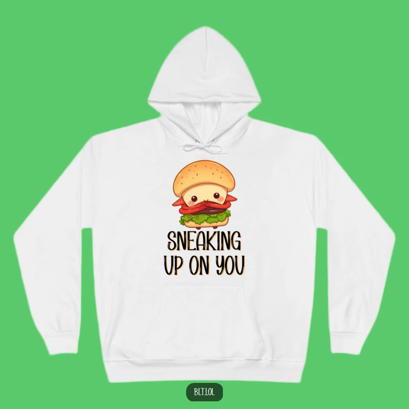 Funny Peek-a-Boo BLT Sandwich Hoodie - Cozy Hideaway with Playful Charm