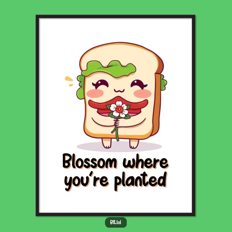 Free Printable BLT Bashful Art - Funny Downloadable Wall Decor for Cozy Spaces