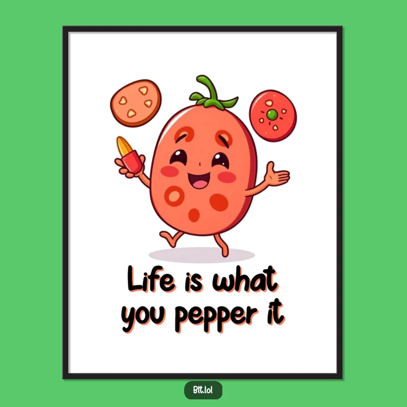 Free Printable Tomato Slice Wall Art: Juggling Fun for Your Kitchen Decor