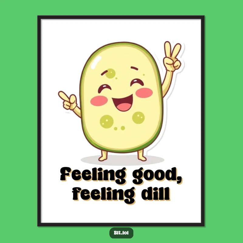 Free Printable Wall Art: Victorious Pickle Slice Funny Downloadable Decor