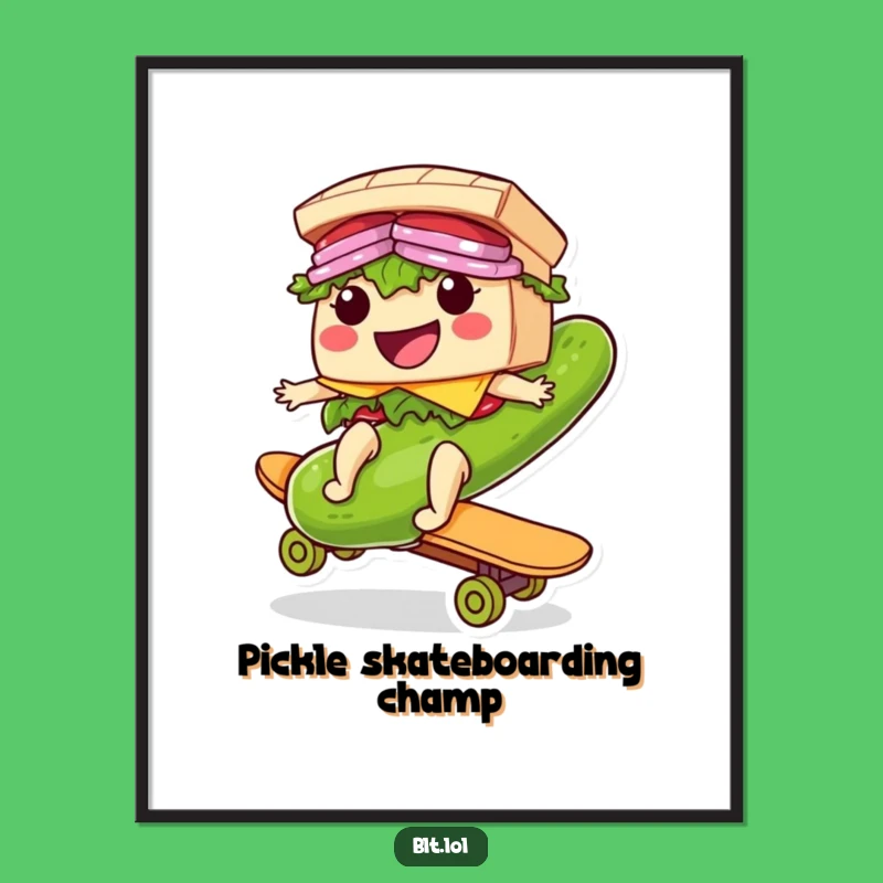 Funny Free Printable Wall Art: BLT Rides a Pickle