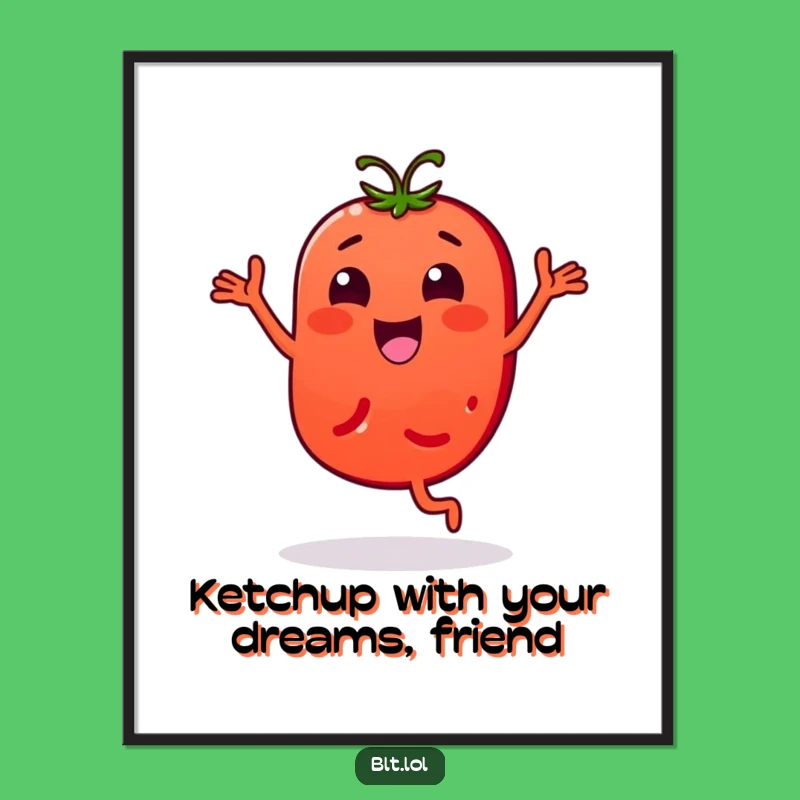 Funny Free Printable Wall Art: Bouncy Tomato, Dance, Energetic Decor