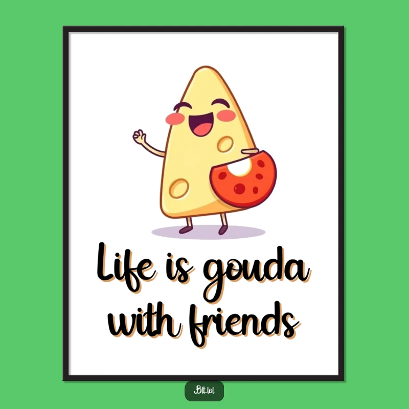 Funny Free Printable Wall Art: Laughing Cheese Downloadable Decor for a Cheerful Home!