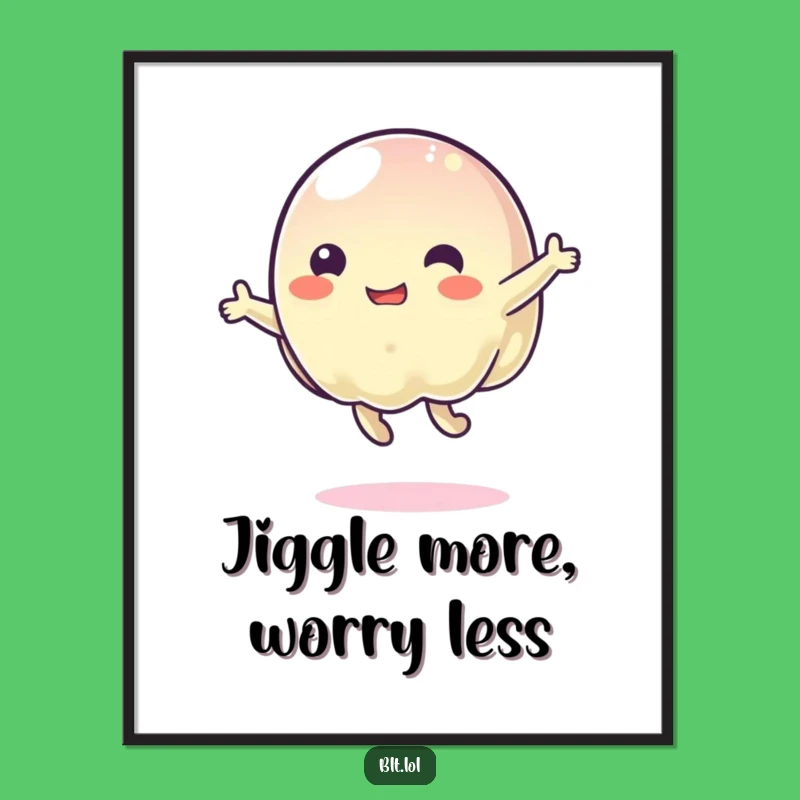 Free Printable Wall Art: Jelly Bounce Funny Downloadable Decor