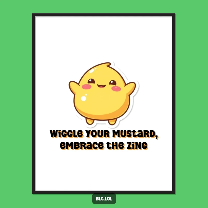 Free Printable Wall Art: Wiggling Mustard Blob