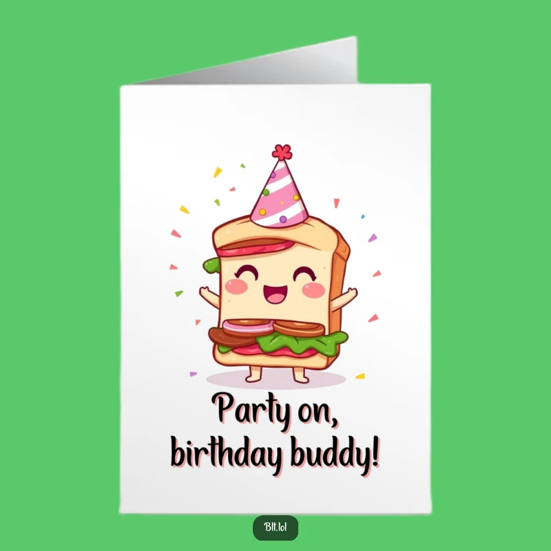 Free Printable Birthday Card: Giddy BLT Party Animal