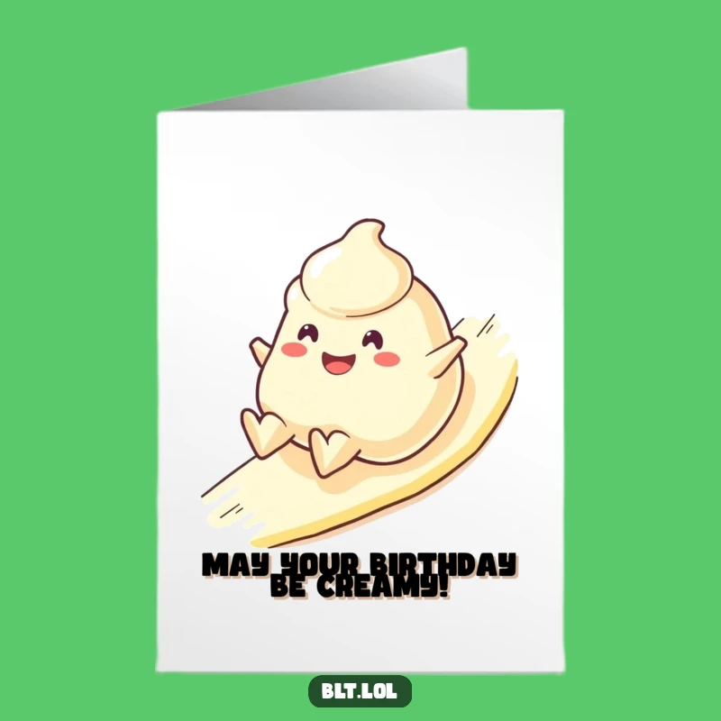 Free Printable Birthday Card: Happy Mayo Blob